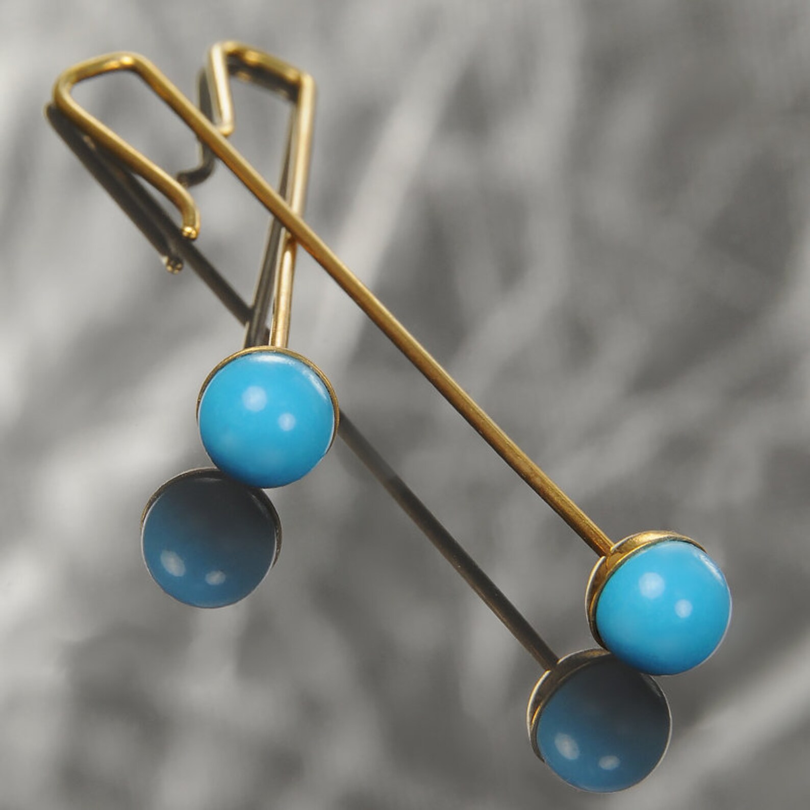 Turquoise ball earrings Long drop ball earrings Statement Long Etsy