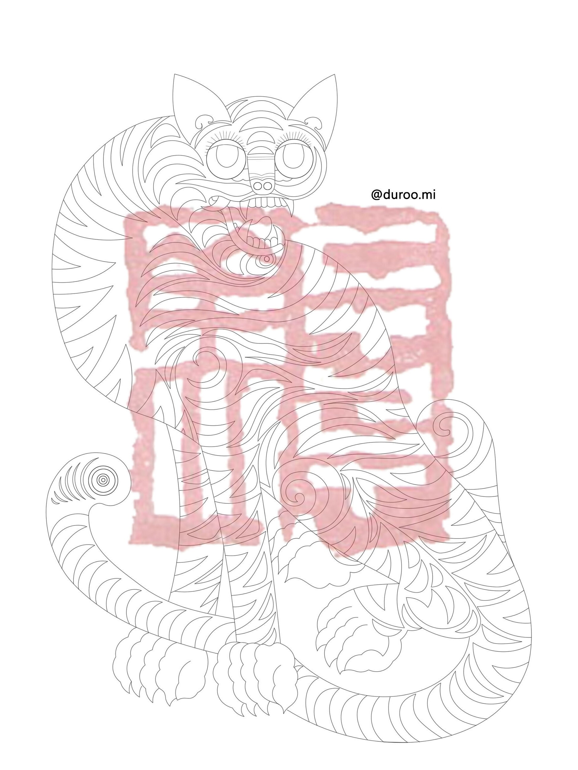 Korean Korea Coloring Coloring Pages Digital Coloring - Etsy