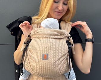 Porte-bébé pour nouveau-né, Porte-bébé à boucle complète, Nashsling Combi Light, Porte-bébé en tricot noir, Porte-bébé en coton, Cadeau pour nouvelle maman