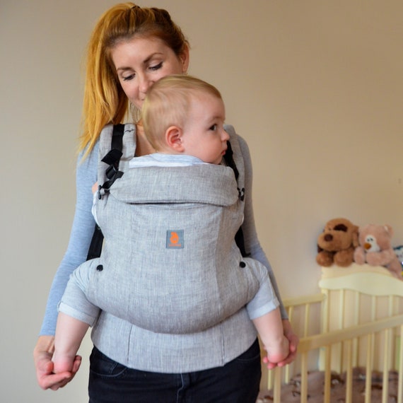 Linen Baby Carrier for baby 6 m 