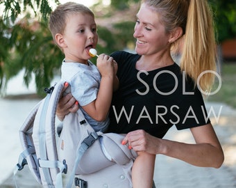 Neugeborenen Babytrage, Babytrage SOLO WARSAW, Babytrage für Neugeborene und Kleinkind, Babytrage aus Baumwolle, Ergonomische Babytrage