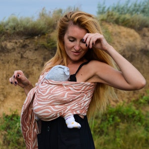 Portabebés de muselina con anillas, portabebés para recién nacidos y niños pequeños, portabebés de muselina con anillas 100 % algodón orgánico