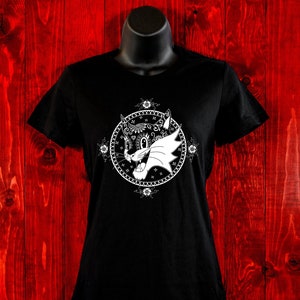 Dia De Los Muertos Shirt-Floral Vintage Cat-Mexican Art Designs-Women&#39;s Tee-Cat Apparel-Day of The Dead-Cat Lovers-Vintage Style Cat-Retro