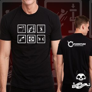 Apurrrture Laboratories Cat Portal Unisex T-Shirt-Portal Game Fan Art-Cat Lovers-Men And Women&#39;s Tees-Gamer Shirt-Soft Print-Cat Art Shirt