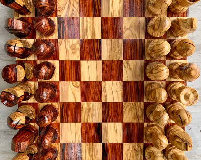 Cocobolo /& Olivewood Handmade Chess Set