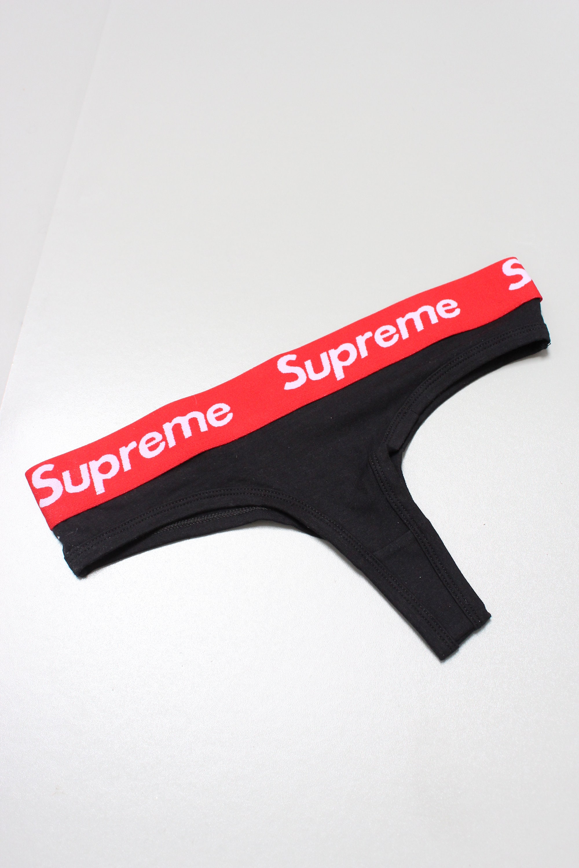 Supreme Reworked Black Thong, Supreme Underwear, Supreme Pants, Supreme  Knickers, Supreme Women Underwear 