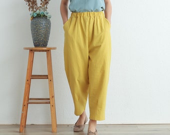 Winter/Fall Heavier Cotton Pant Loose Wide Leg Warm Pants , I can make All Pants in thick cloth