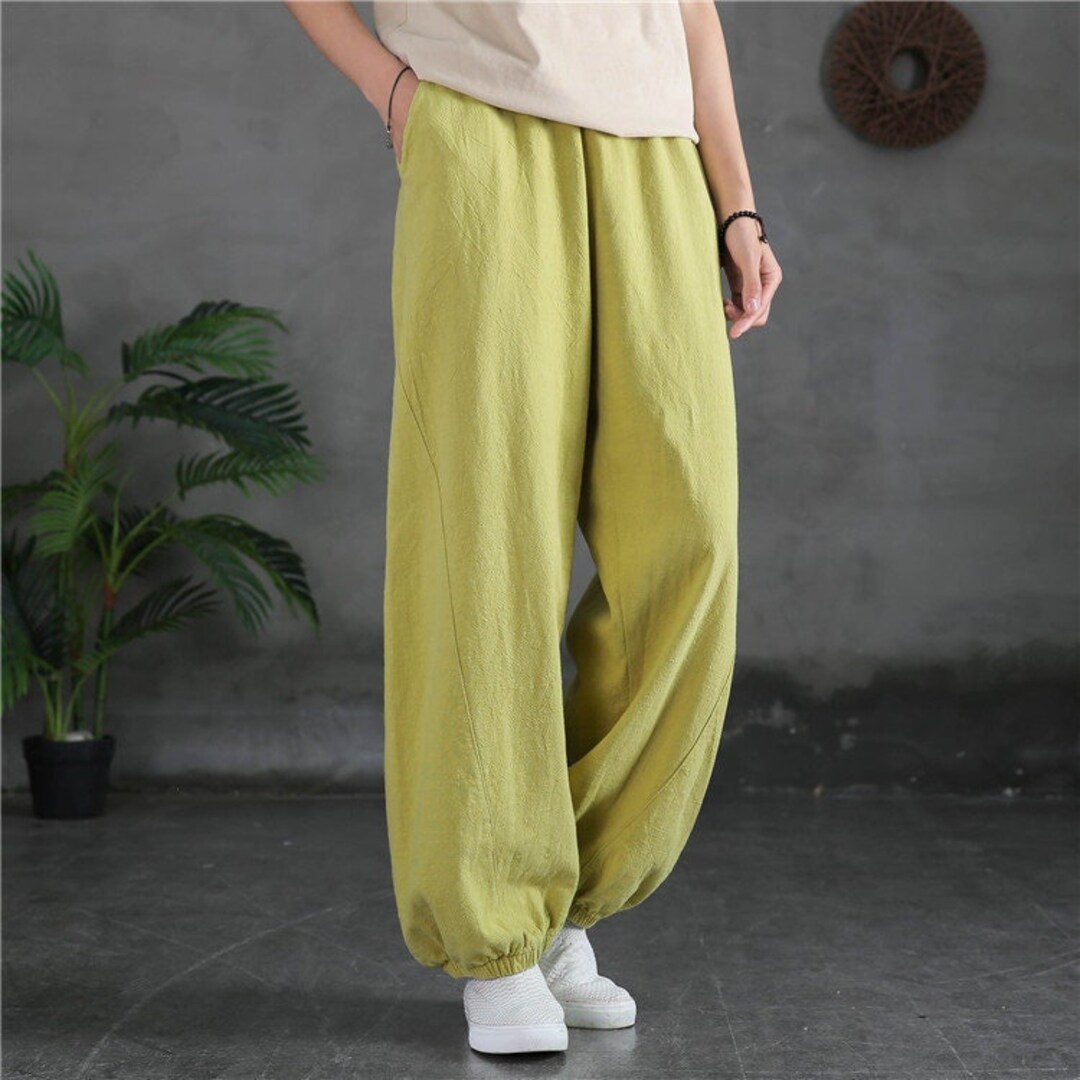 Winter/fall Heavier Cotton Pant Loose Wide Leg Warm Pants I Etsy Canada