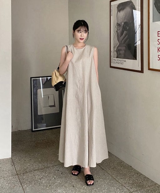 Women Cotton Dresses Sleeveless Maxi Dress Long Sundress Loose | Etsy