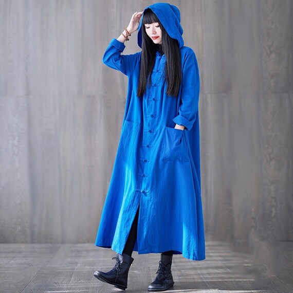 Hooded cotton deals dress