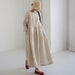 Women Summer Cotton dresses Nine-point Sleeves dress long Maxi dress loose robes casual Dress customized plus size dress boho Linen dress 