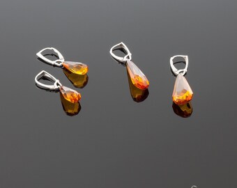 Amber earrings "Honey droplets"