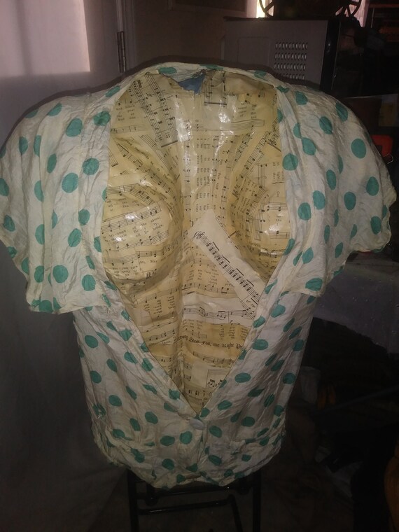 1930s Polka Dot Blouse with Cape Collar