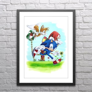 Team Sonic Painting - Giclée Print