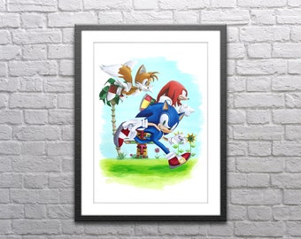 Team Sonic Painting - Giclée Print