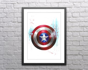 Captain America's Shield Painting - Giclée Print