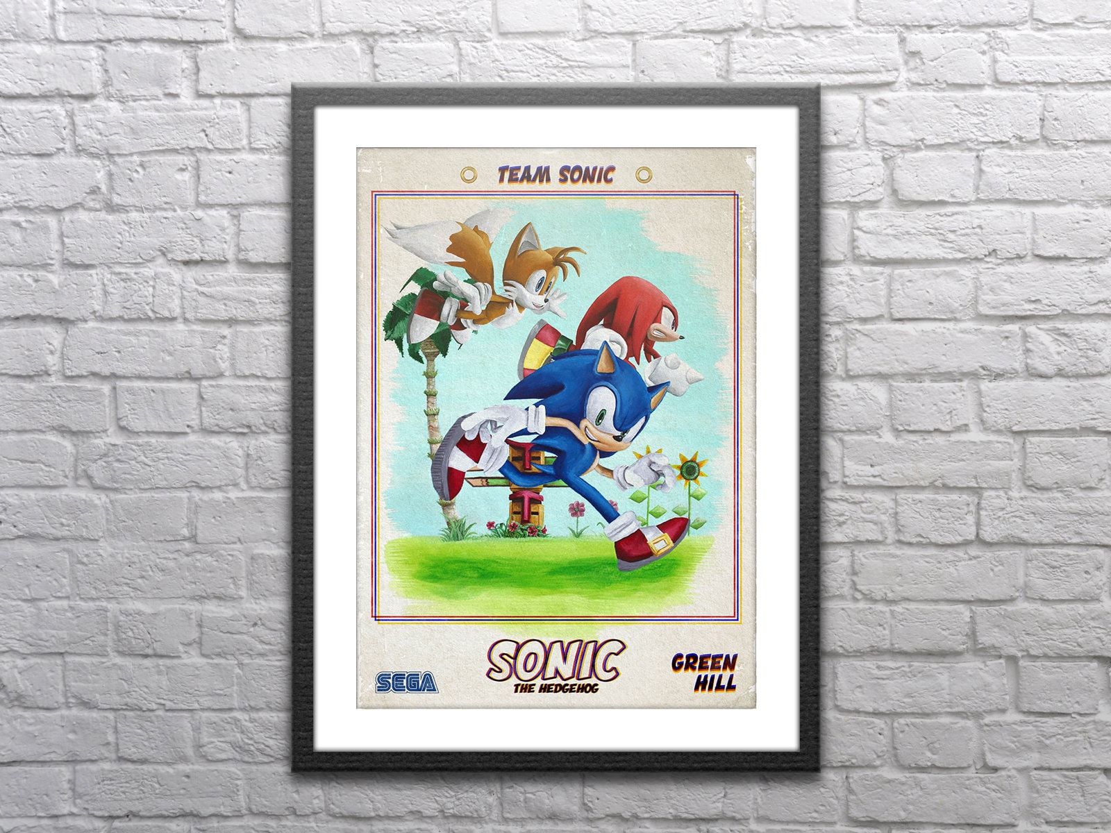 Sonic the Hedgehog Movie Poster Framed and Ready to Hang. -  Norway