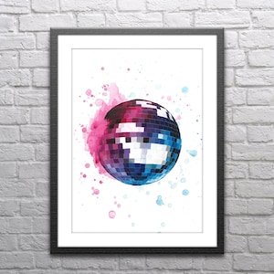 Disco Ball Painting - Giclée Print