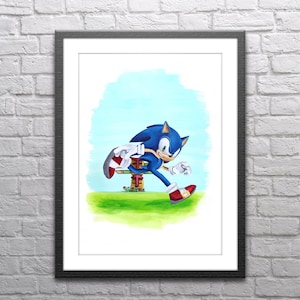 Sonic the Hedgehog Painting - Giclée Print