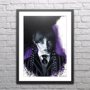 Tableau Mercredi Addams - Impression giclée