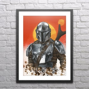 Mandalorian Painting - Giclée Print