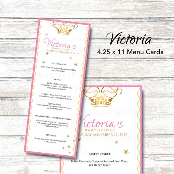 baby shower menus