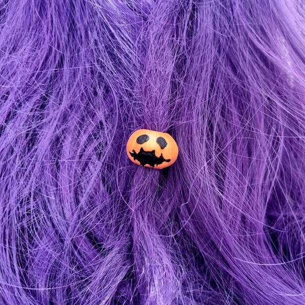 Halloween Pumpkin Dreadlock Bead