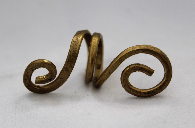 Spiraled Brass Dreadlock Accessory