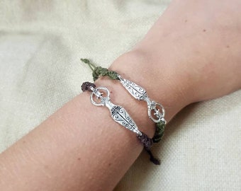 PAGAN GODDESS BRACELET - Silver colour charm - magical mystical wiccan lady