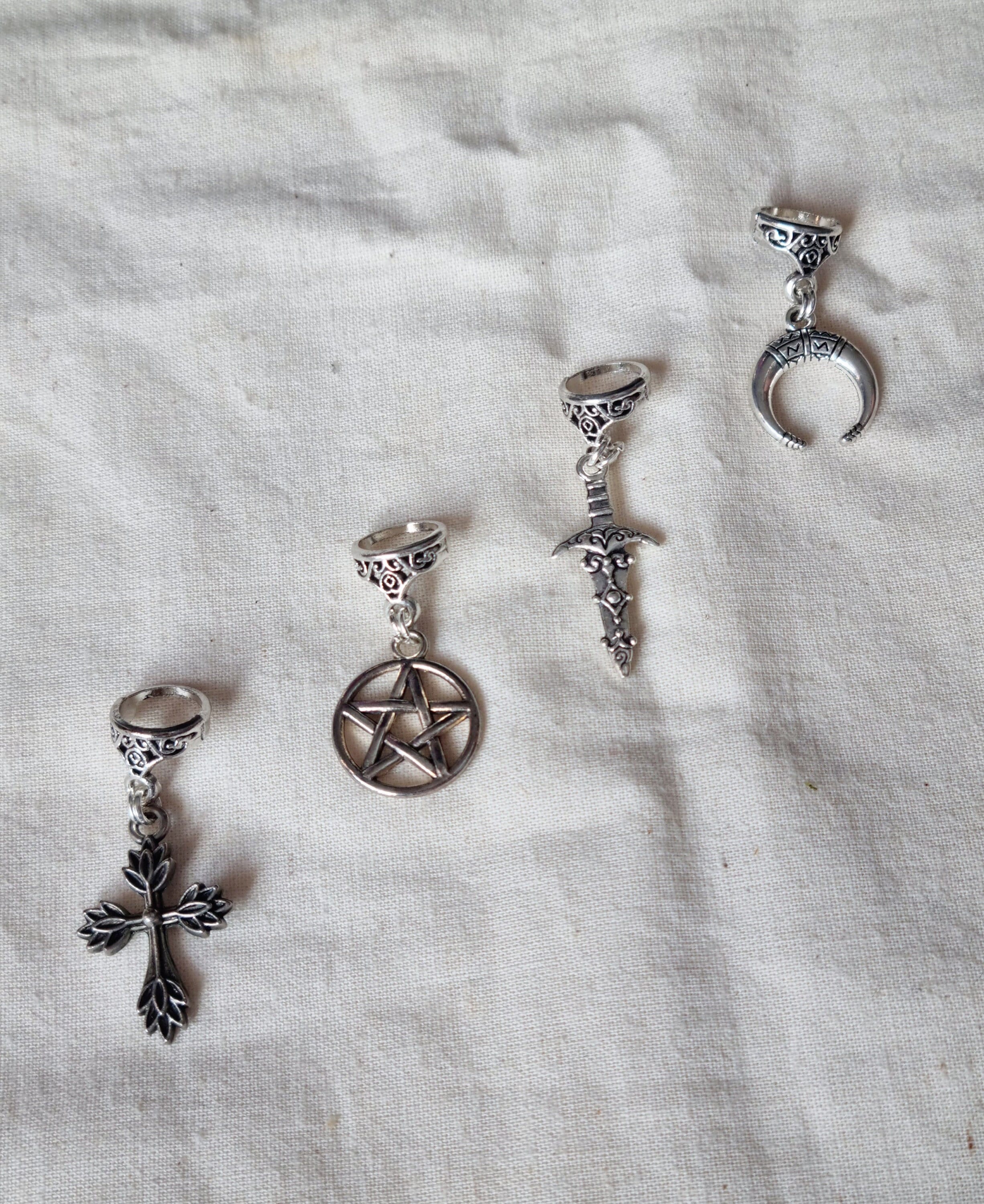 Gothic Hair Jewellery - Dreadlock Plait Hair Charm Slider