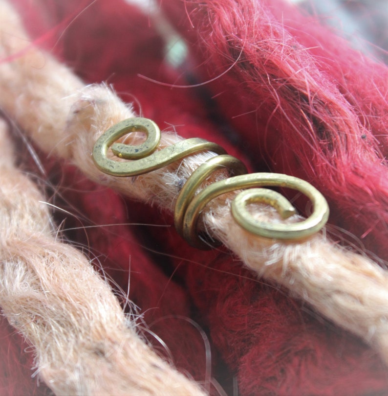 Spiraled Brass Dreadlock Accessory