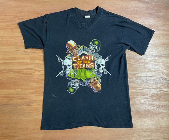 Clash Of The Titans Vintage 1991 Graphic Tour Shir