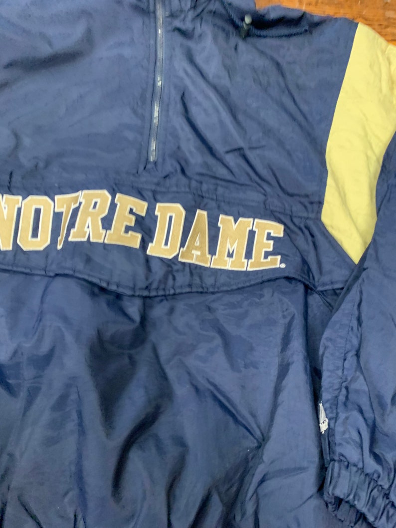 Vintage 90s Majestic Notre Dame University Fighting Irish Kangaroo Pullover
