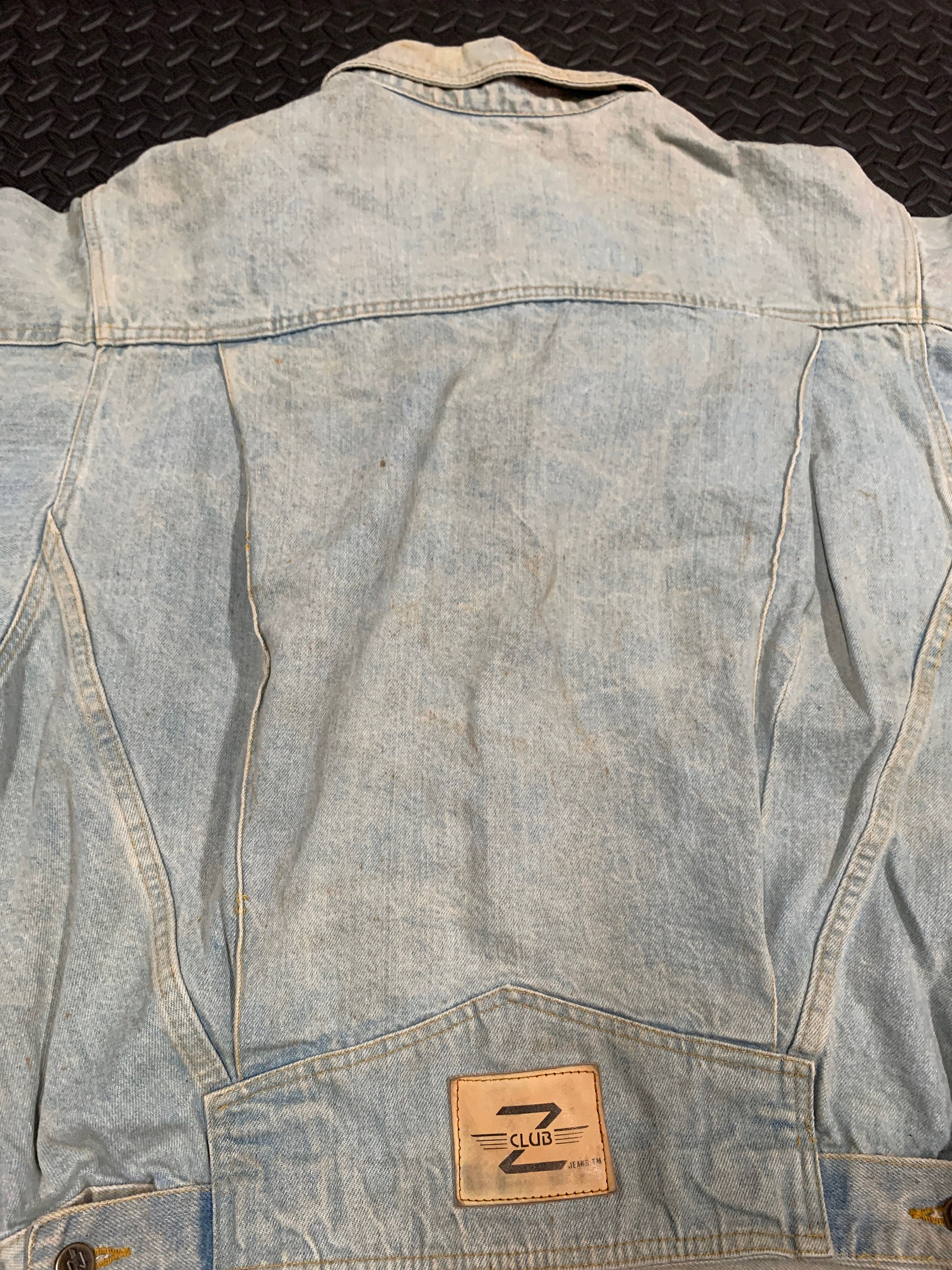 Vintage 90s Light Wash Faded and distressed Denim Jacket By Z | Etsy