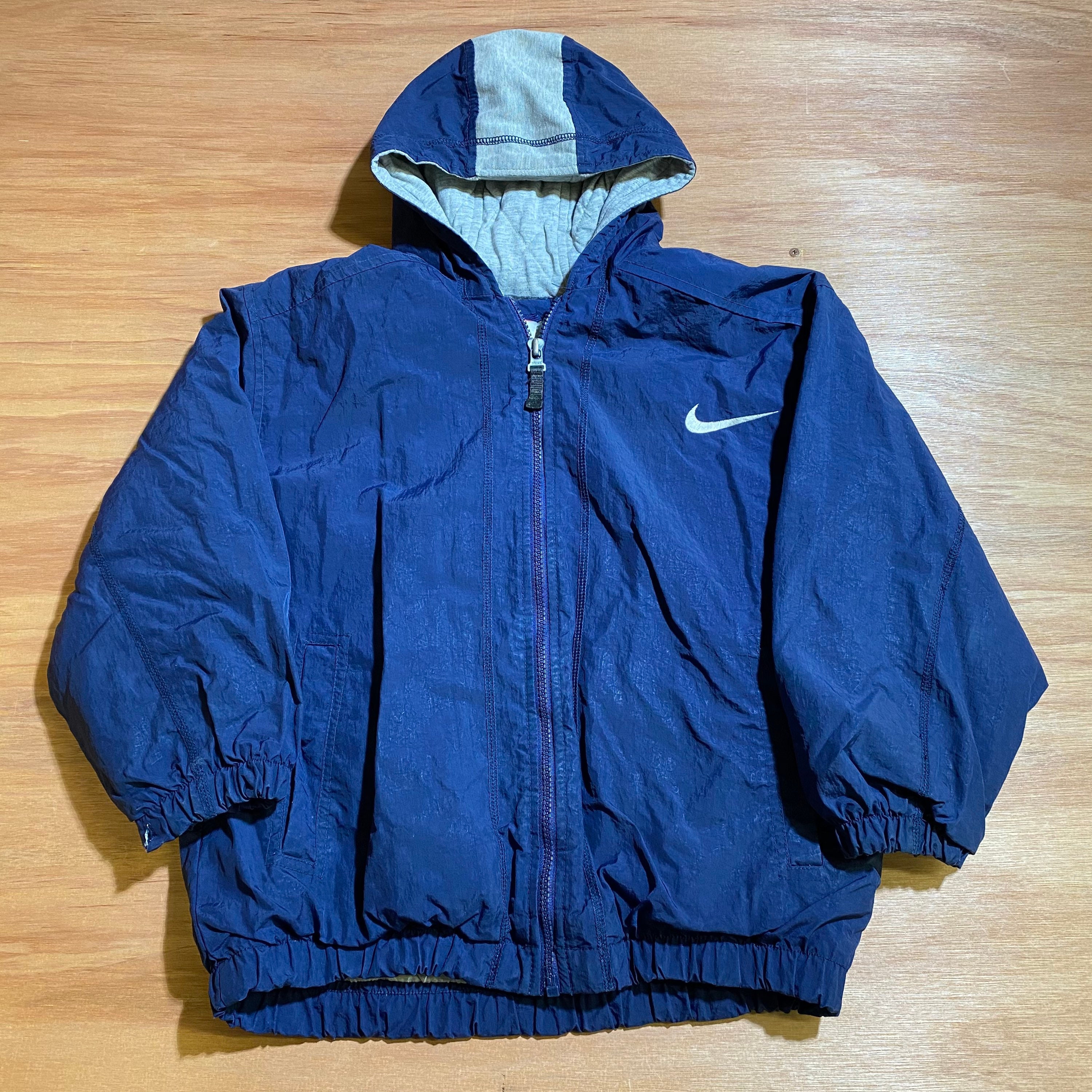 Vintage 90s Nike double sided check/swoosh Windbreaker Etsy