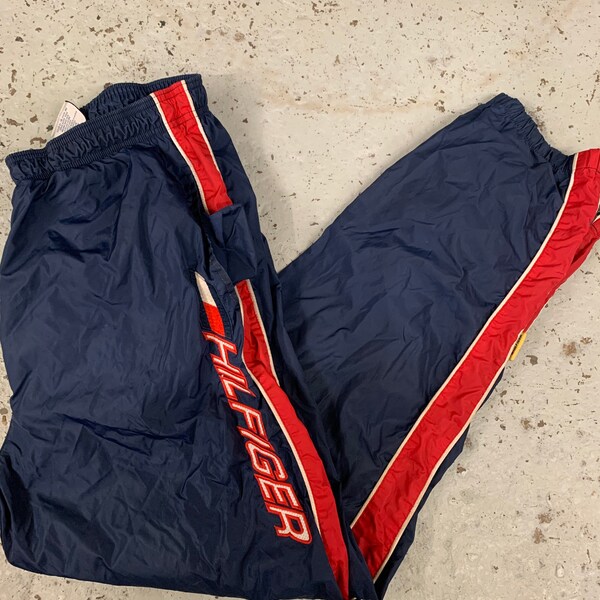 Vintage 90s Tommy Hilfiger Big Flag Splash Pants