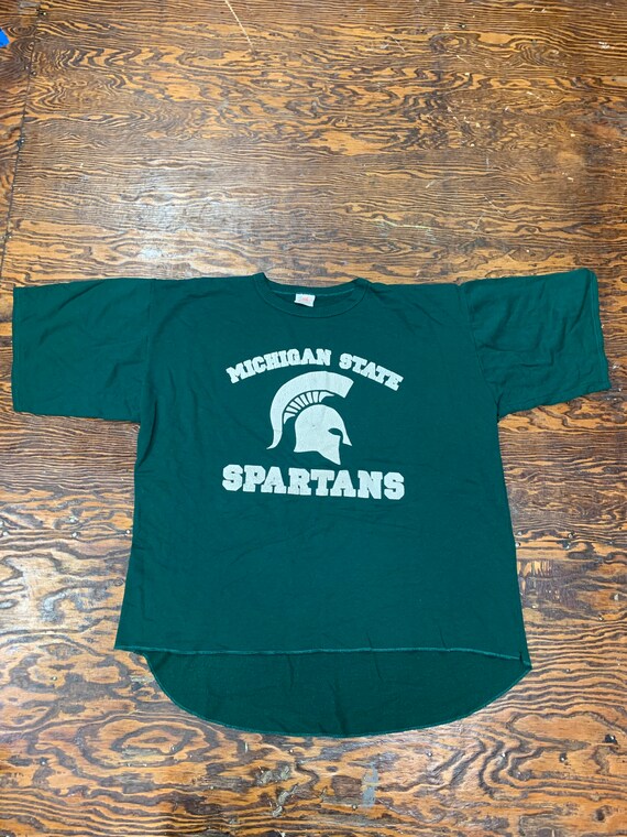 Vintage 80s Michigan State Spartans Big Spellout Graphic | Etsy