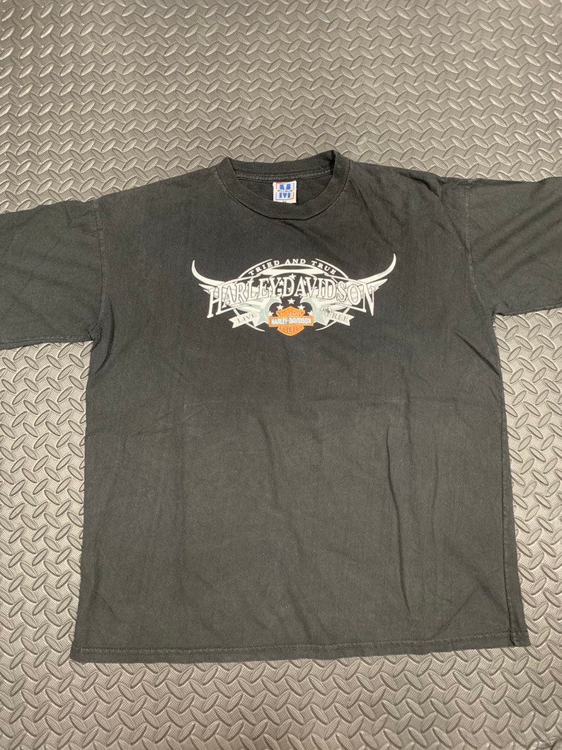 Vintage 90s Harley Davidson Motorcycles Live Free Costa Rica Grahpic T-shirt
