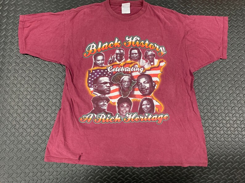 Vintage 90s Black History Month Iconic African Heritage T Shirt