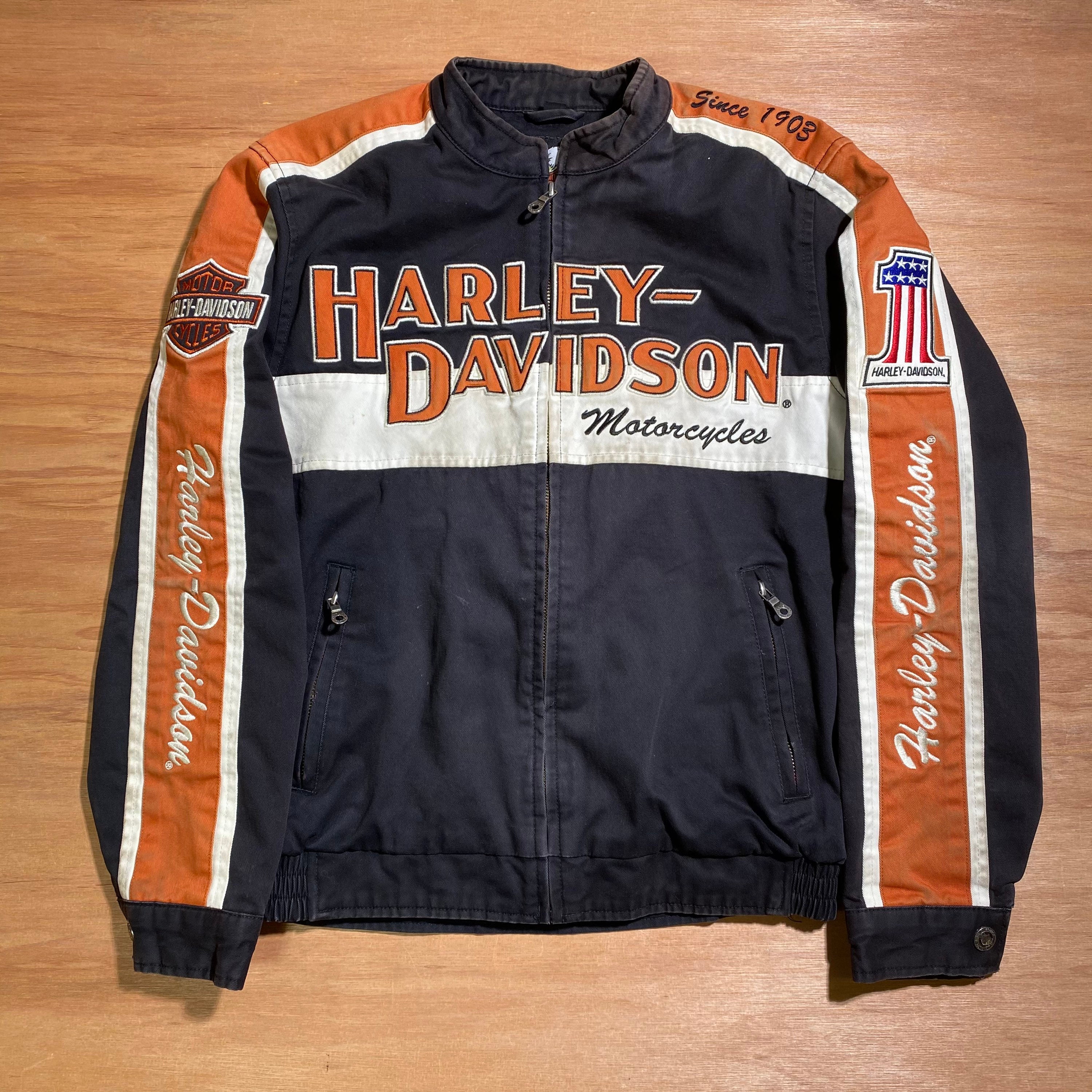 Vintage Harley Davidson Motorcycles 1990s Full Zip Denim | Etsy