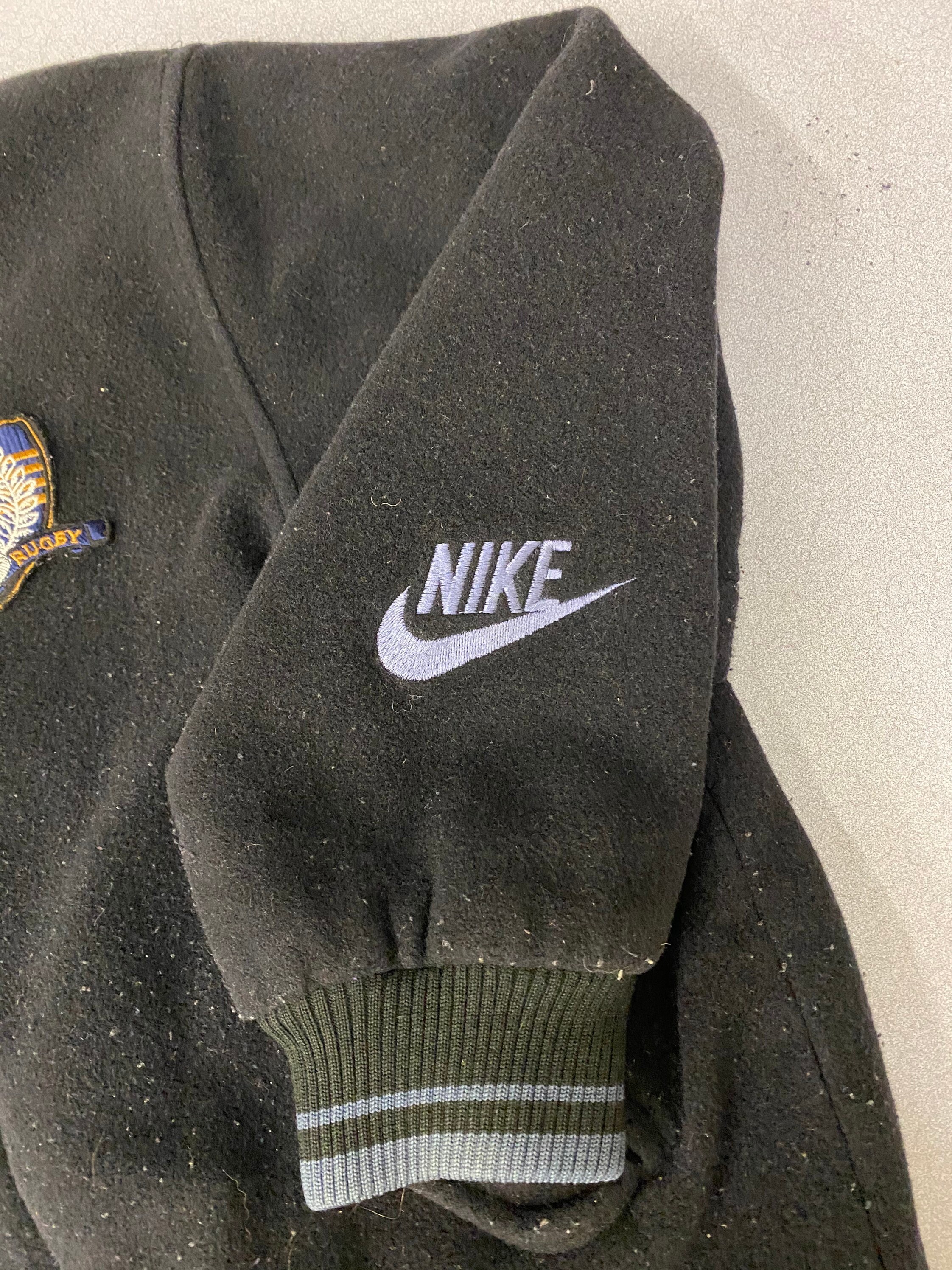 Vintage 90s Nike Rugby letterman bomber grey tag japan release | Etsy