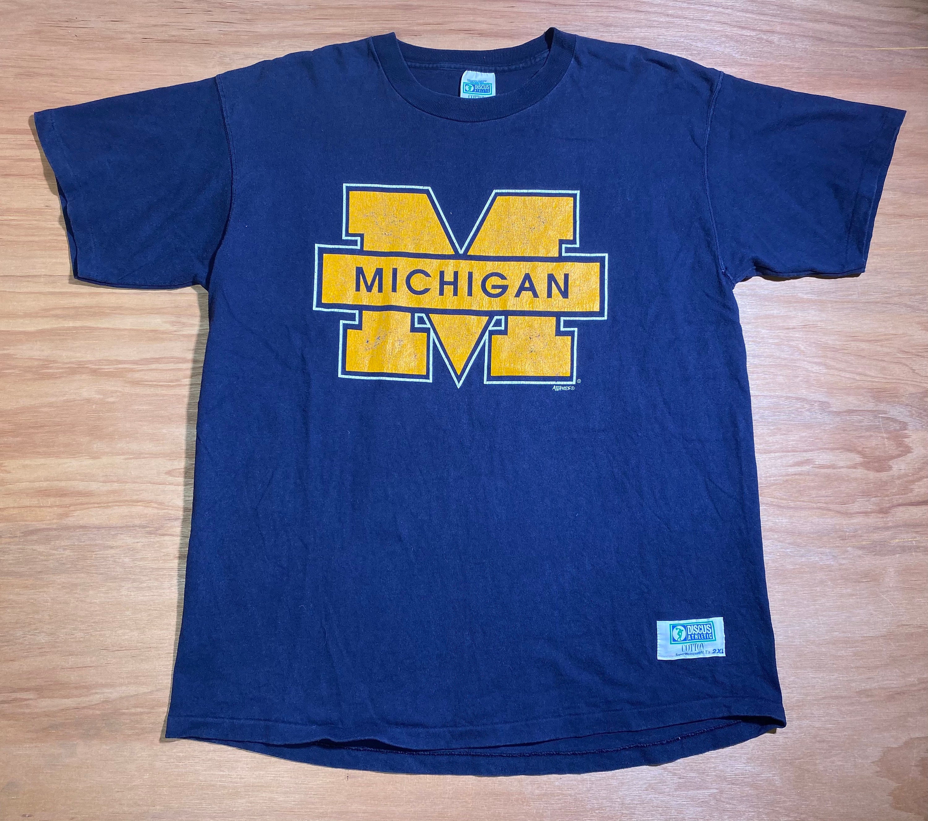 Vintage Michigan Wolverines Big Logo Tshirt | Etsy