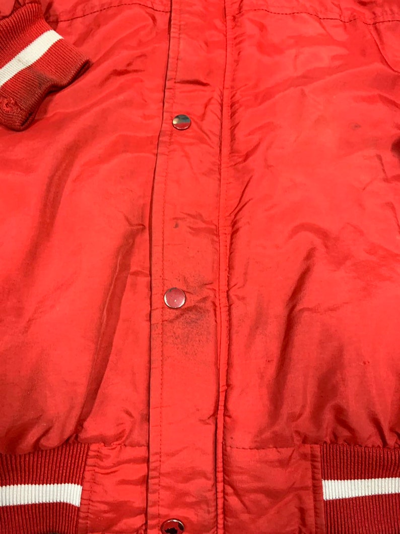 Vintage 90s San Francisco Forty Niners Puffer Hoodie Jacket By Starter