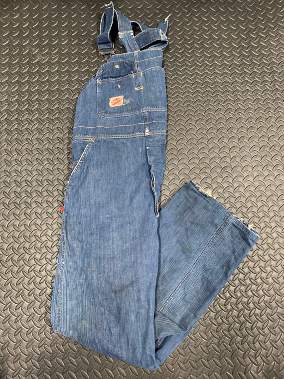 Vintage 70s Dark Wash Denim GWG Overalls