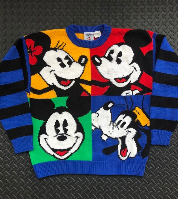 Vintage 90s Mickey Mouse Knit Sweater Mickey & Co.
