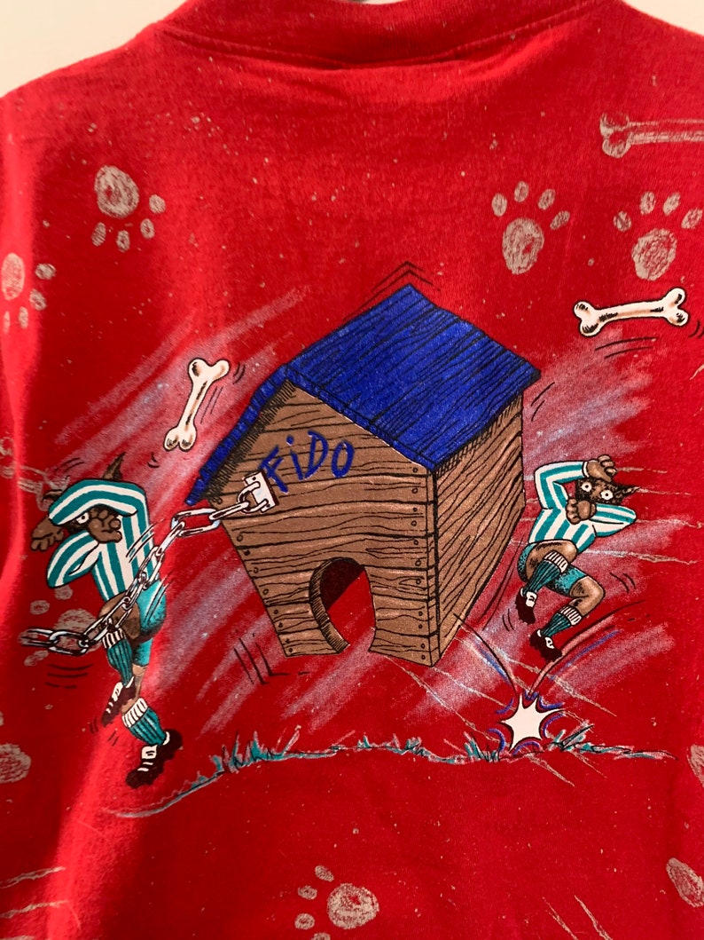 Vintage 90s Bad To The Bone Dog Graphic Kids Shirt