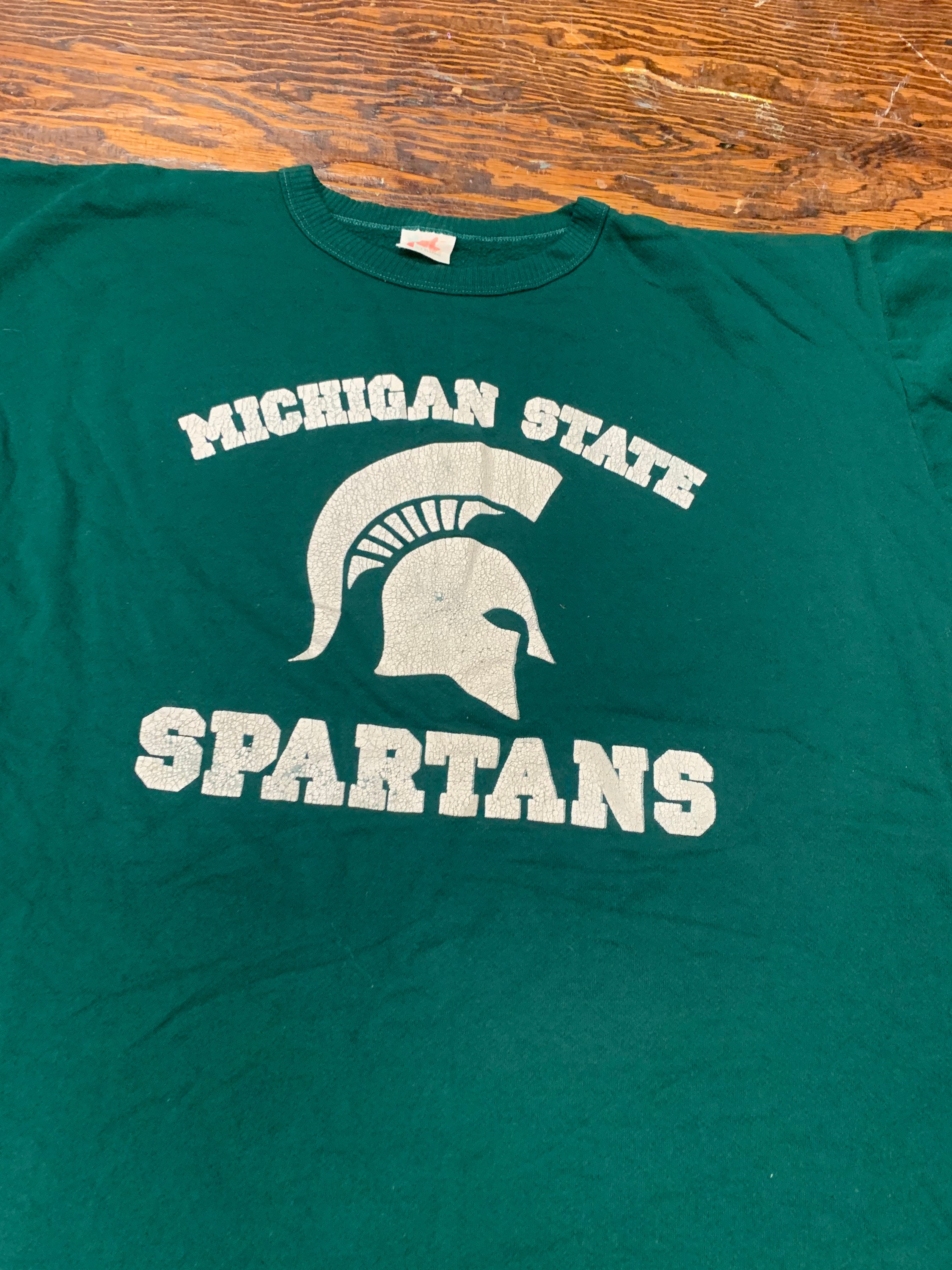 Vintage 80s Michigan State Spartans Big Spellout Graphic | Etsy