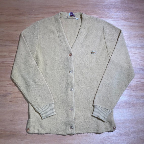 Vintage 1960s Lacoste Crocodile Logo Cardigan Wool Sweater | Etsy