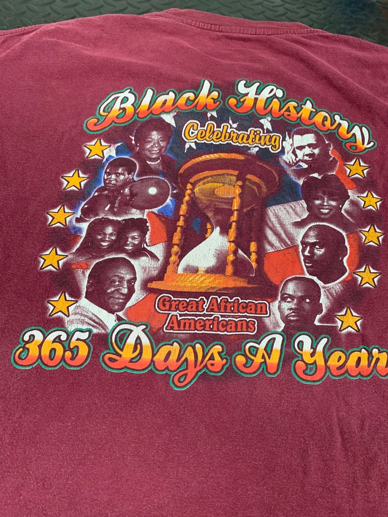 Vintage 90s Black History Month Iconic African Heritage T Shirt
