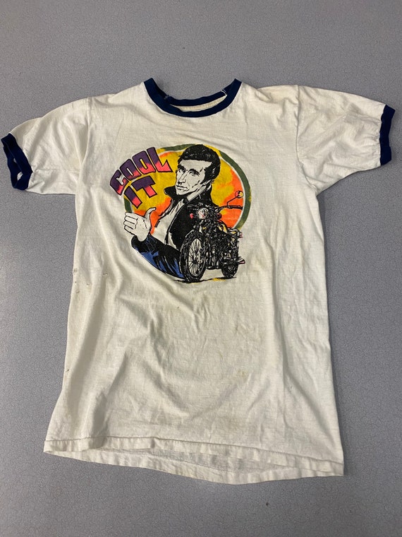 Vintage 70s Fonzie cool it ringer T shirt